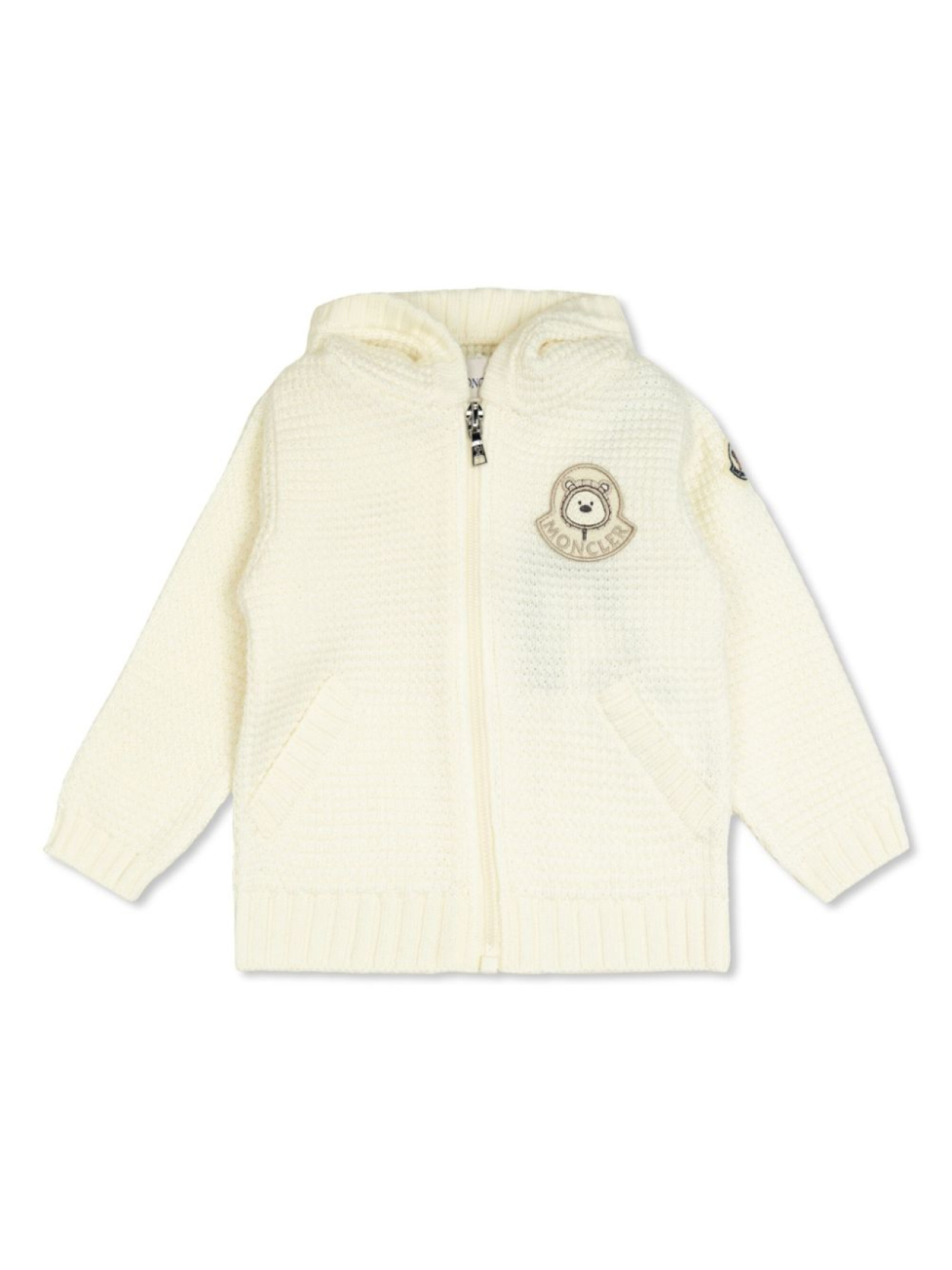 

Moncler Enfant шерстяной кардиган с логотипом, белый