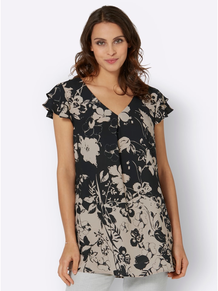 

Блузка с принтом черного и цвета слоновой кости WITT WEIDEN