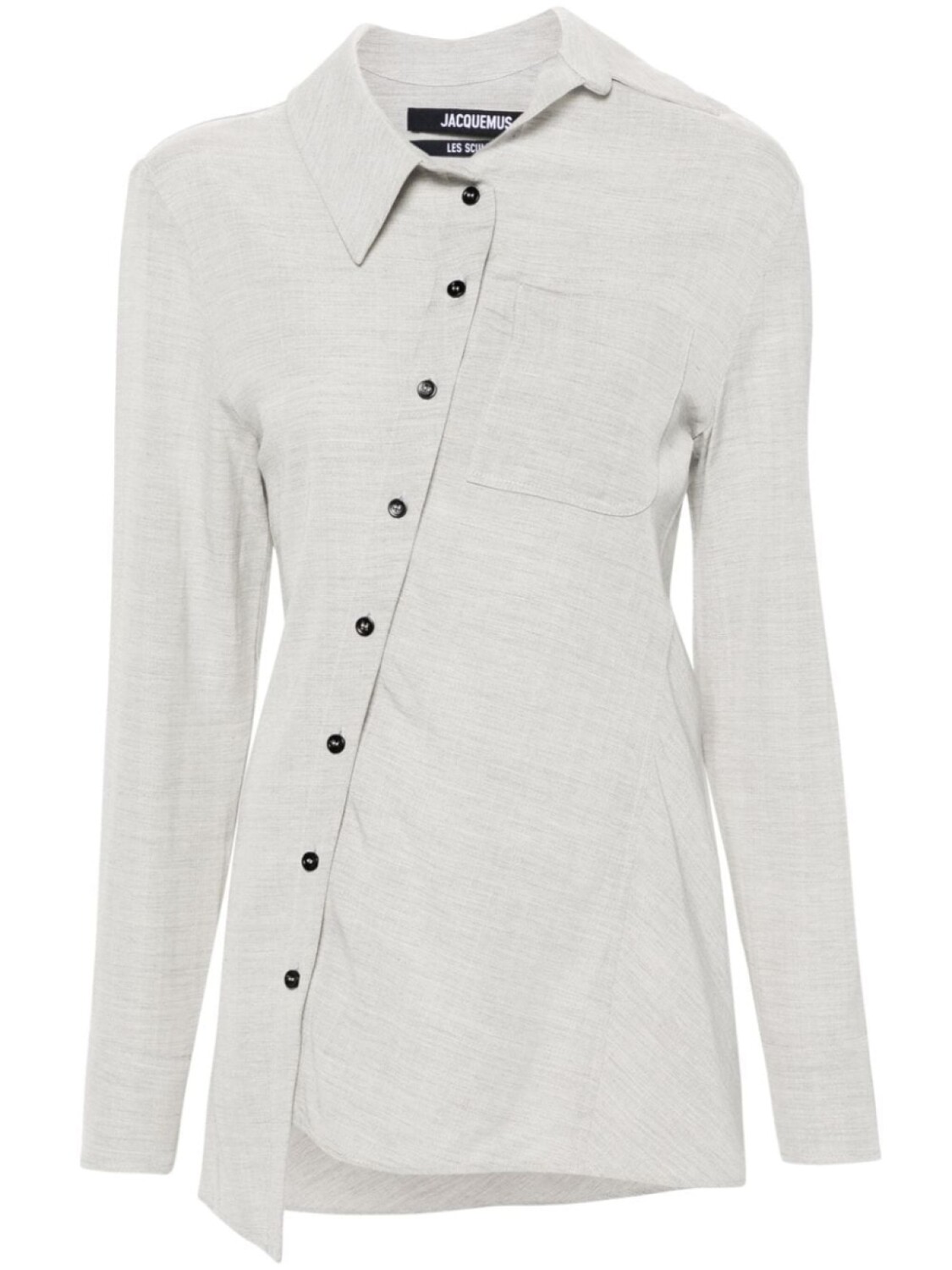 

Jacquemus рубашка La chemise Pablo асимметричного кроя, серый