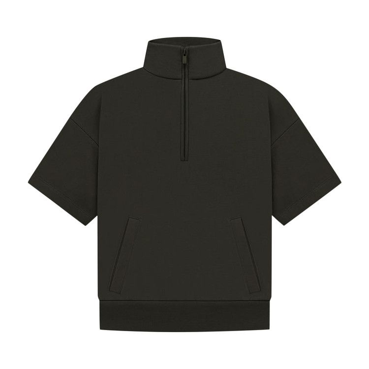 

Толстовка Fear of God Essentials Kids Half Zip French Terry Mockneck, Off Black