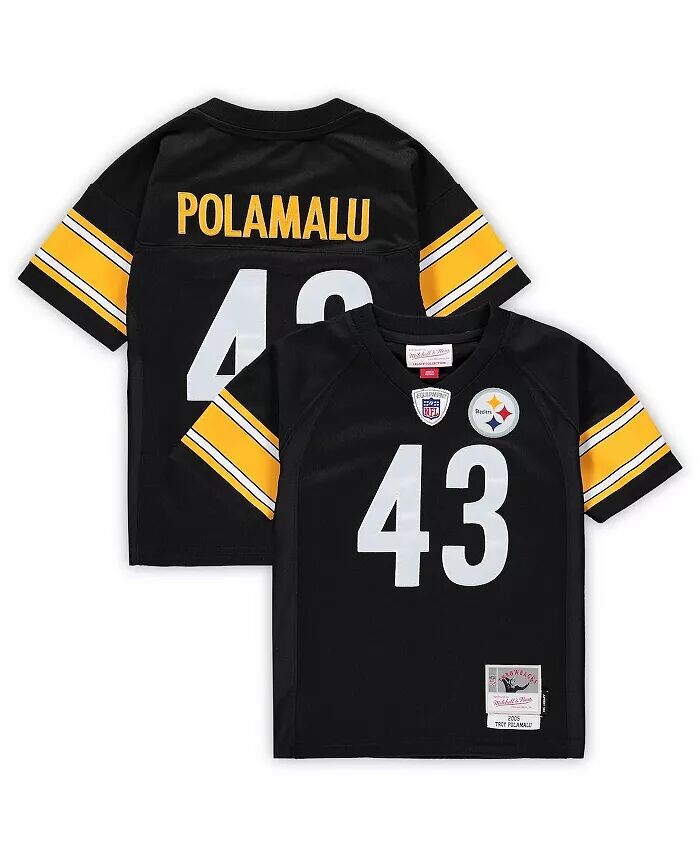 

Джерси для мальчиков и девочек Troy Polamalu Black Pittsburgh Steelers 2005, вышедшее на пенсию Legacy Mitchell & Ness