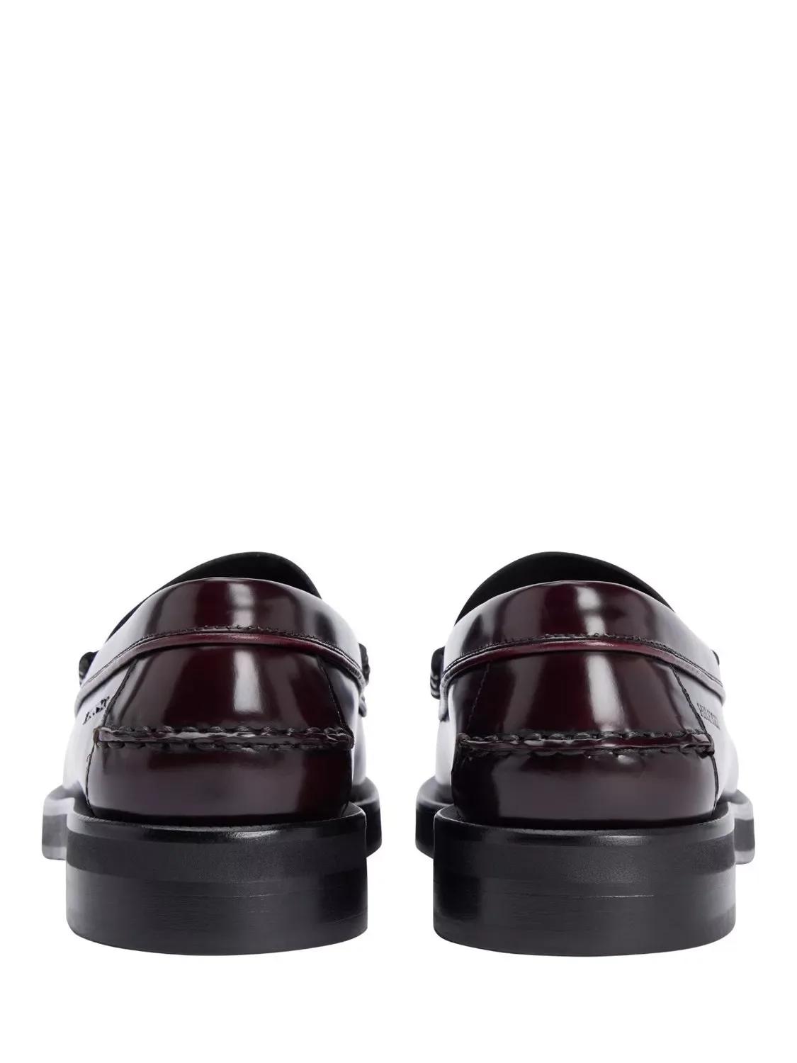 Классические кожаные лоферы, бордовый цвет Tommy Hilfiger — фото 3
