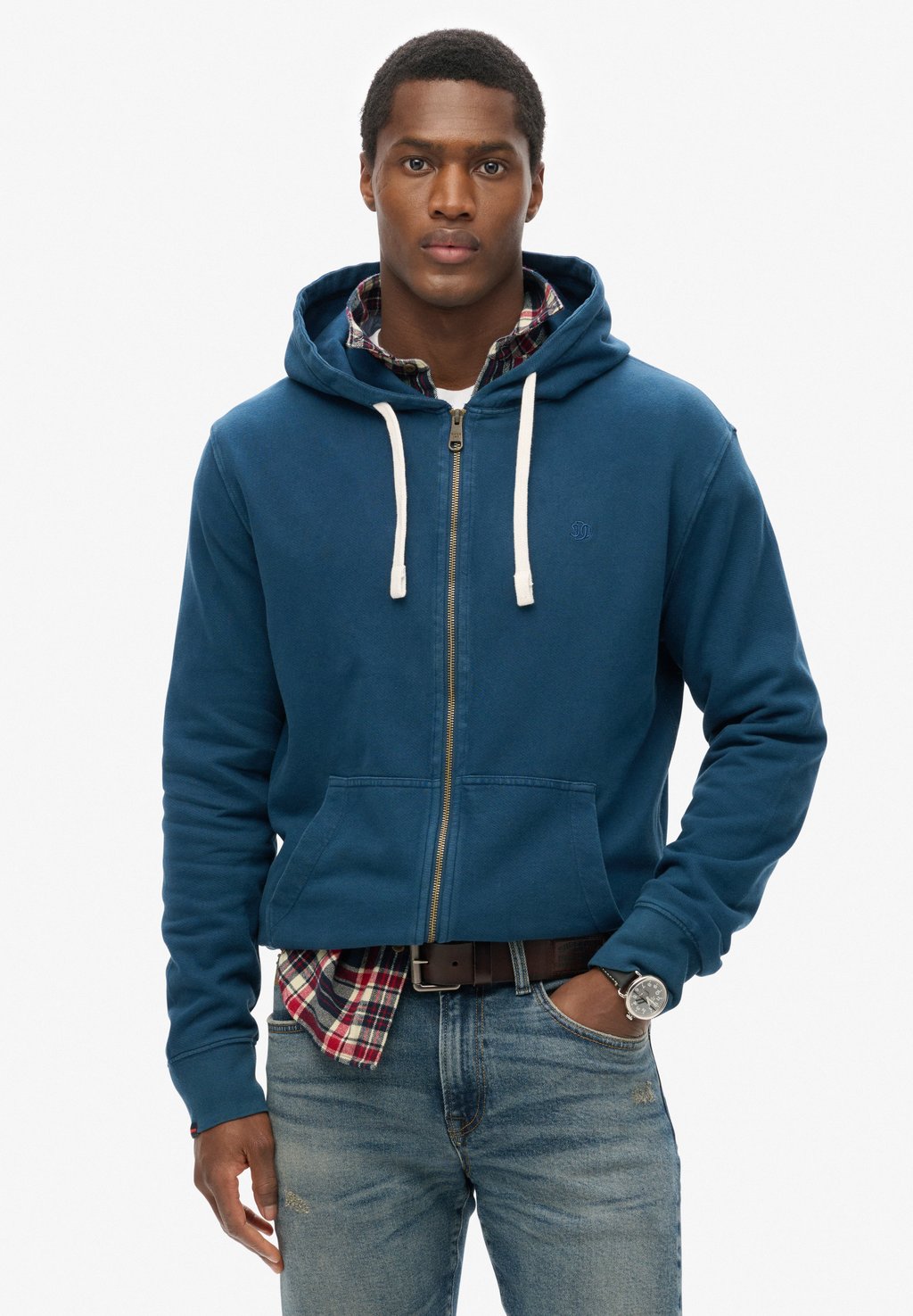 

Толстовка на молнии ESSENTIAL Superdry, синий