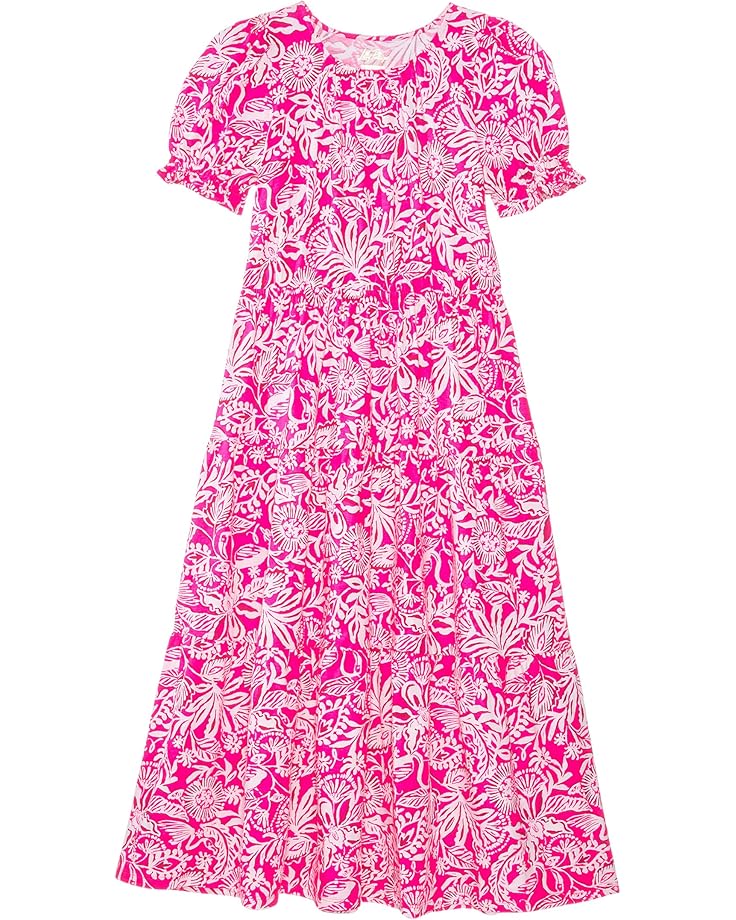 

Платье Lilly Pulitzer Kids Dean Midi Dress, цвет Passion Fruit Pink Absolutely Flamazing