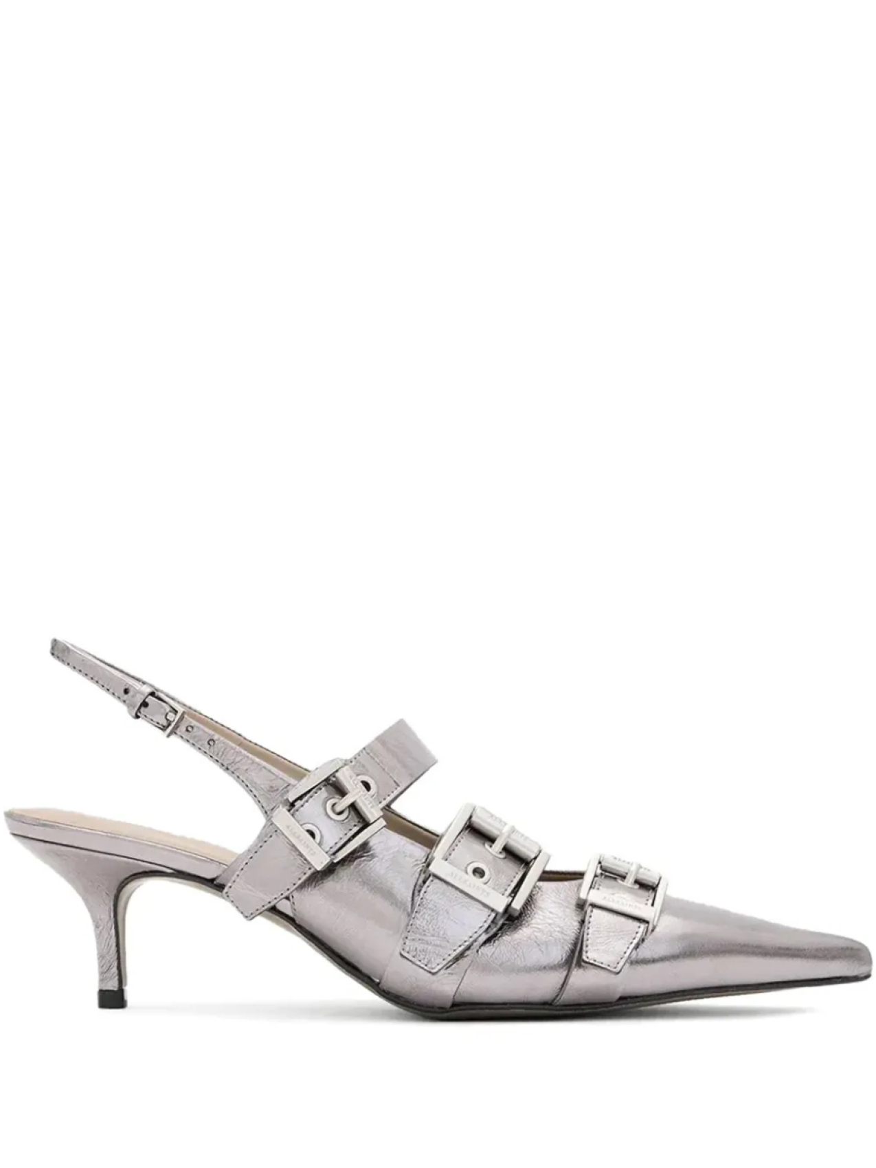 Туфли-лодочки AllSaints Grace с открытой пяткой, серый