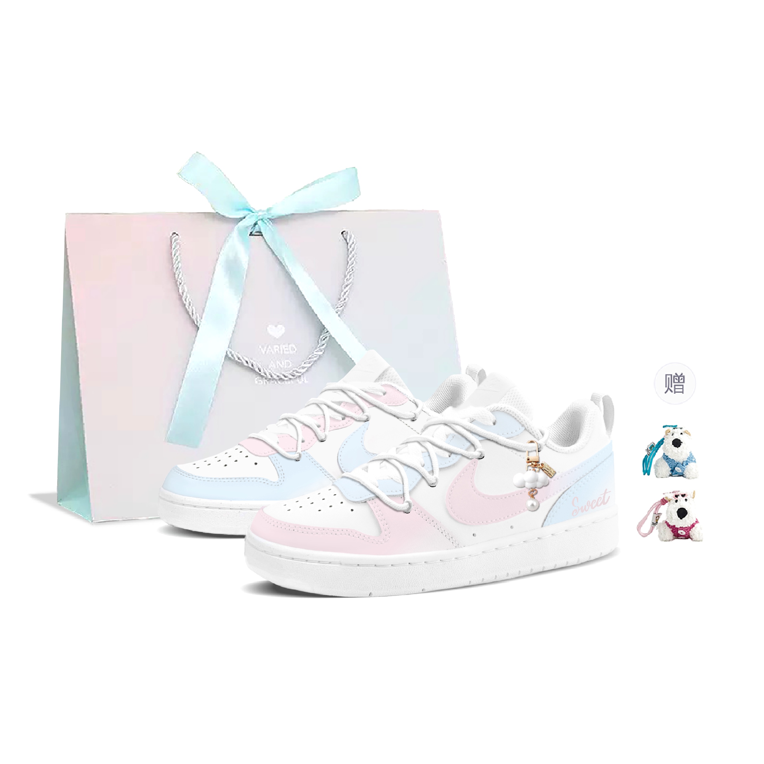 

Детские скейтерские кроссовки Court Borough для младших школьников Nike, розовый/синий