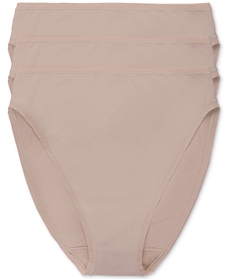 

Женские трусики с высокой посадкой из хлопка Bliss Bare, комплект из 3 штук, артикул 772346MP Natori, Cafe/Cafe/Cafe