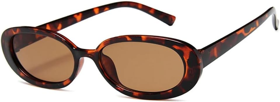 

Винтажные овальные солнцезащитные очки для женщин, маленькие овальные солнцезащитные очки в стиле ретро, ​​черные с красными линзами, женские очки-маска с защитой от УФ-излучения UV400 HYYZZC, C2