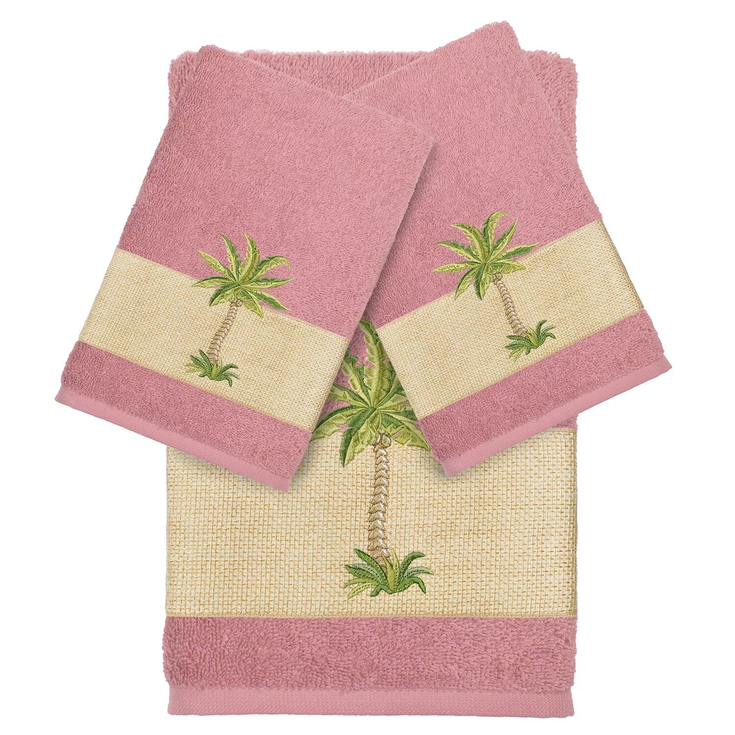 

Linum Home Textiles Набор банных полотенец с украшением Colton из 3 предметов