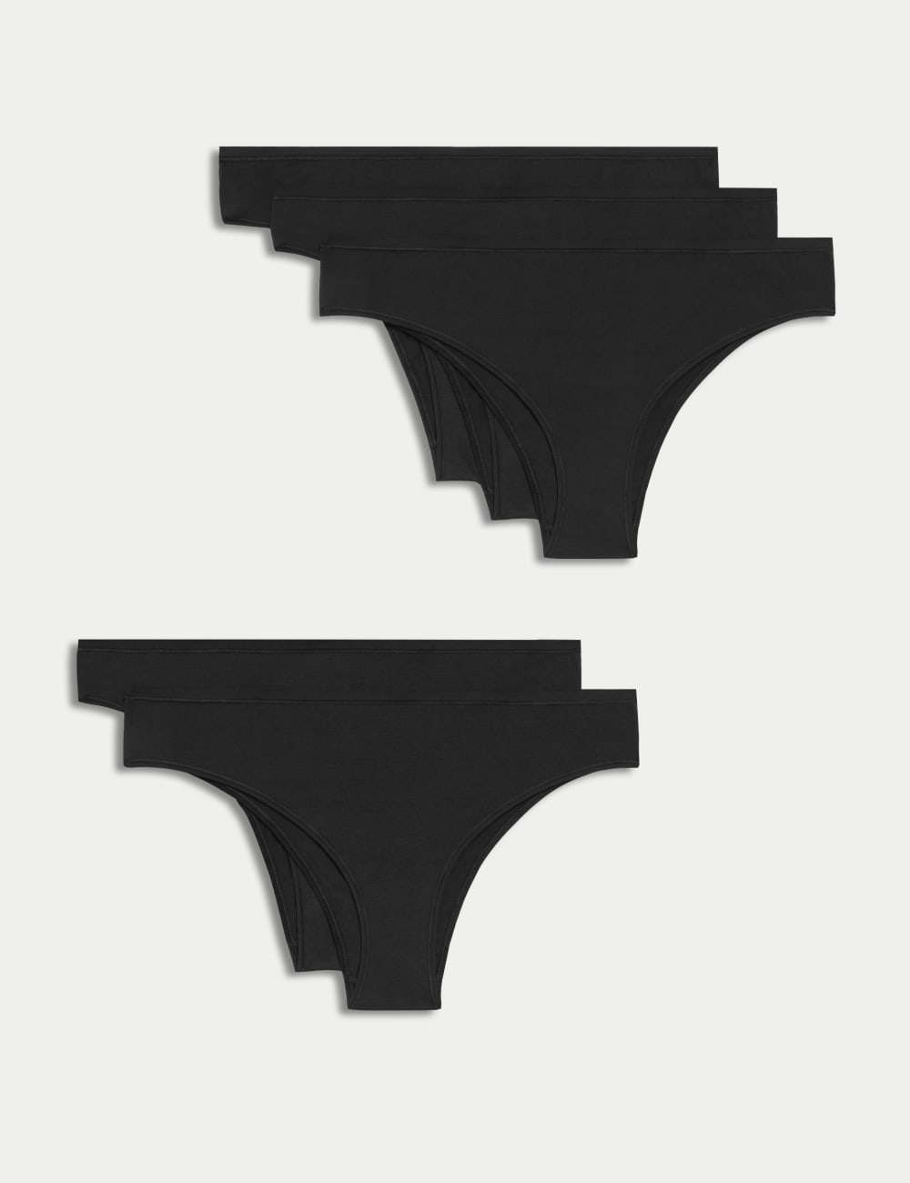 

5 шт. трусики-шорты из хлопка и модала без VPL Marks & Spencer, черный