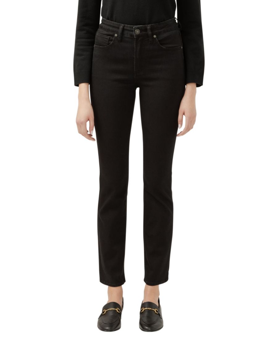 

Женские джинсы Avery с высокой посадкой, облегающего кроя, прямого кроя Silver Jeans Co, Black