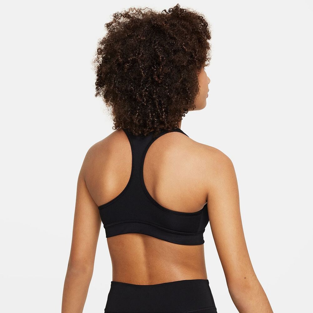 Спортивный бюстгальтер Nike Swoosh для девочек 8–20 лет, черный — фото 2