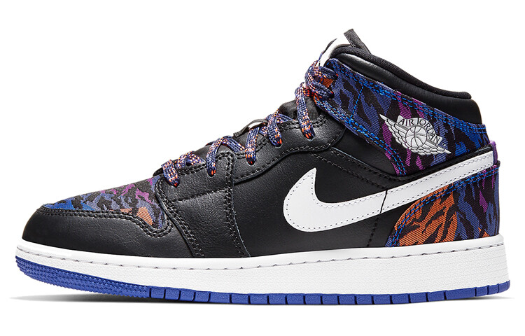 

Кроссовки Jordan 1 Mid Multi-Color Tiger Stripe GS