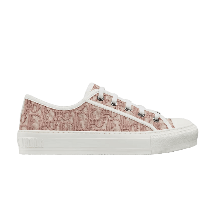 Кроссовки Dior Wmns Walk'N'Dior Embroidered Cotton Low 'Dior Oblique - Powder Nude', розовый