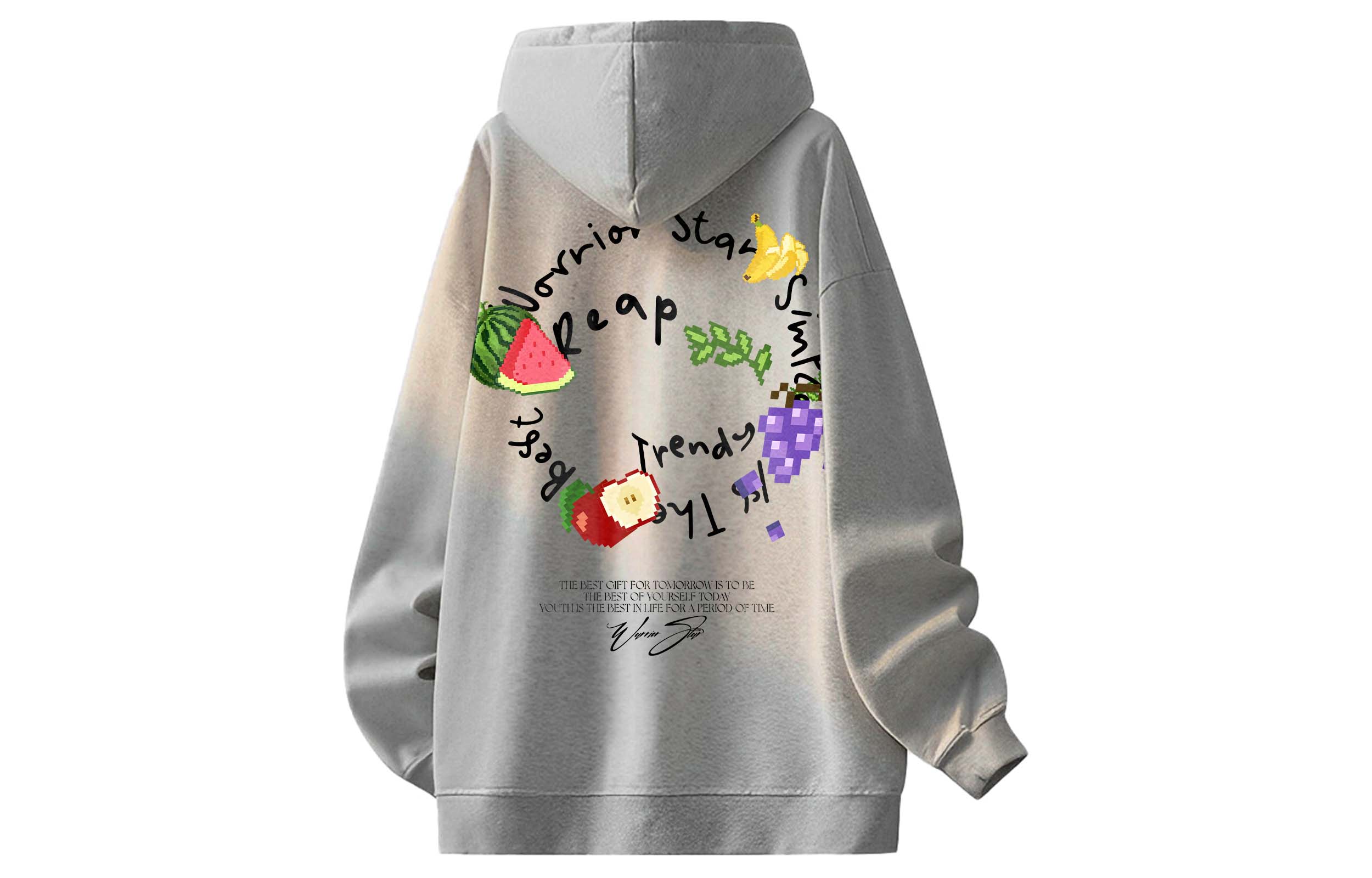 

Толстовка Unisex Hooded Thickened Regular WARRIOR, светло-heather серый (regular edition)