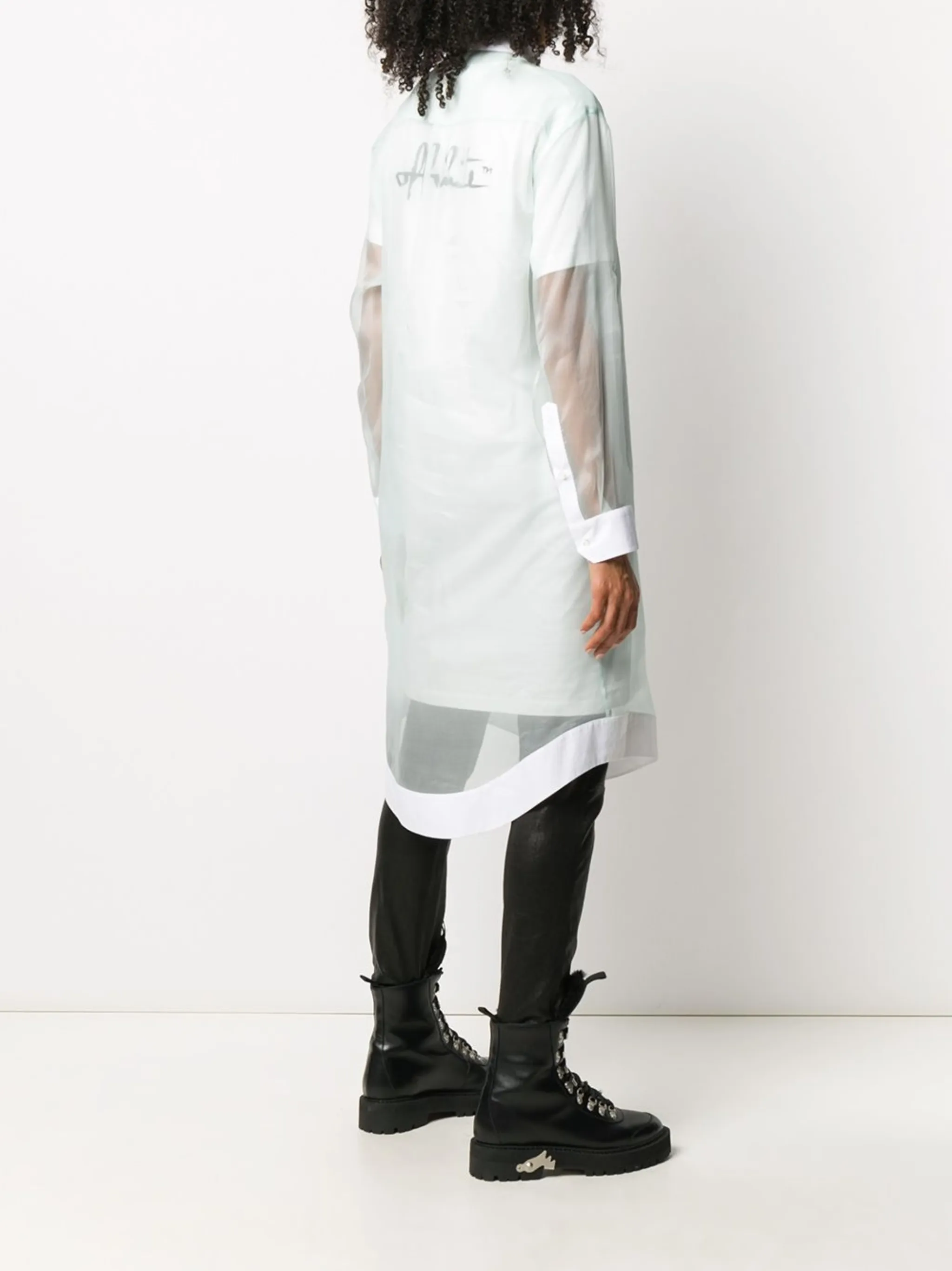 Платье-рубашка с принтом Free Winona Off-White, синий — фото 4