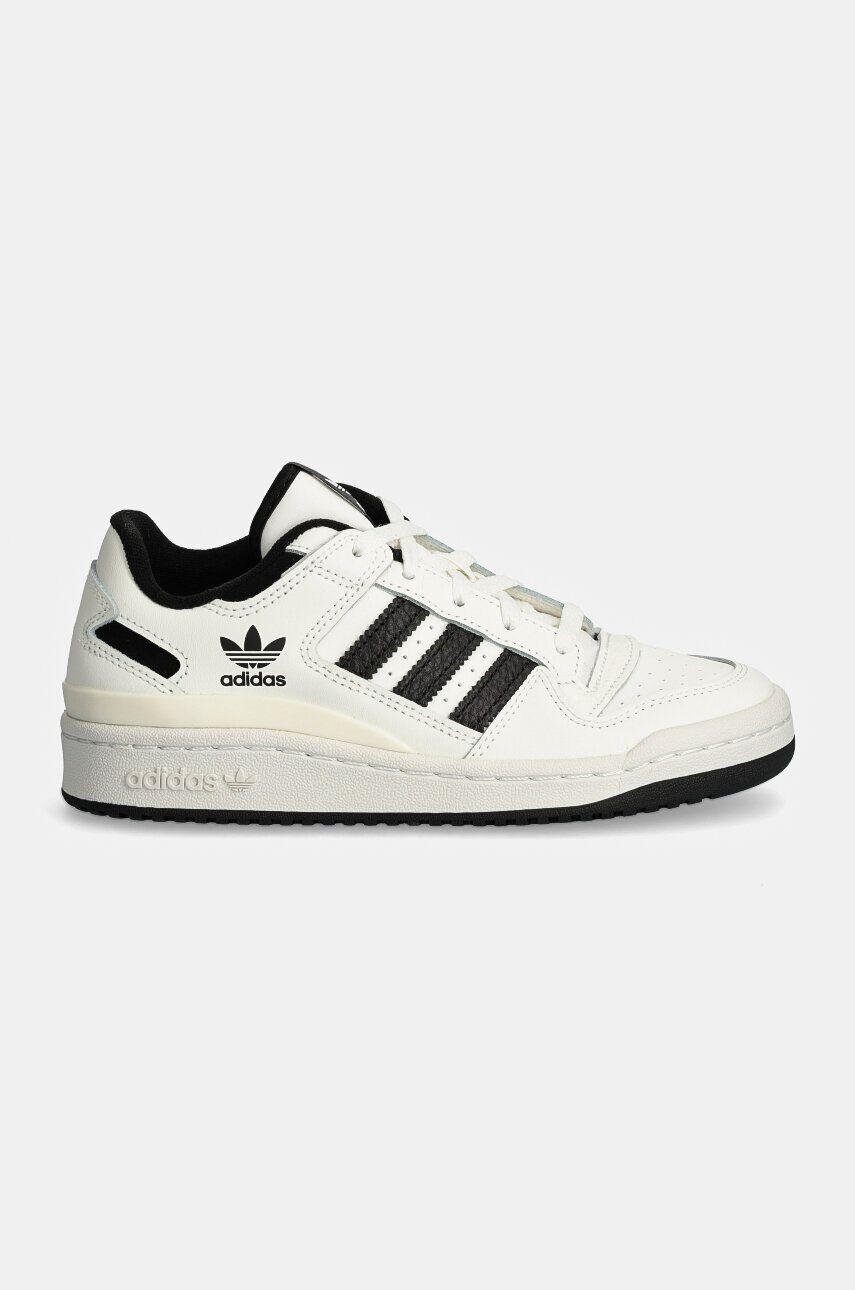 Детские кожаные кроссовки adidas Originals FORUM LOW CL, белый — фото 3