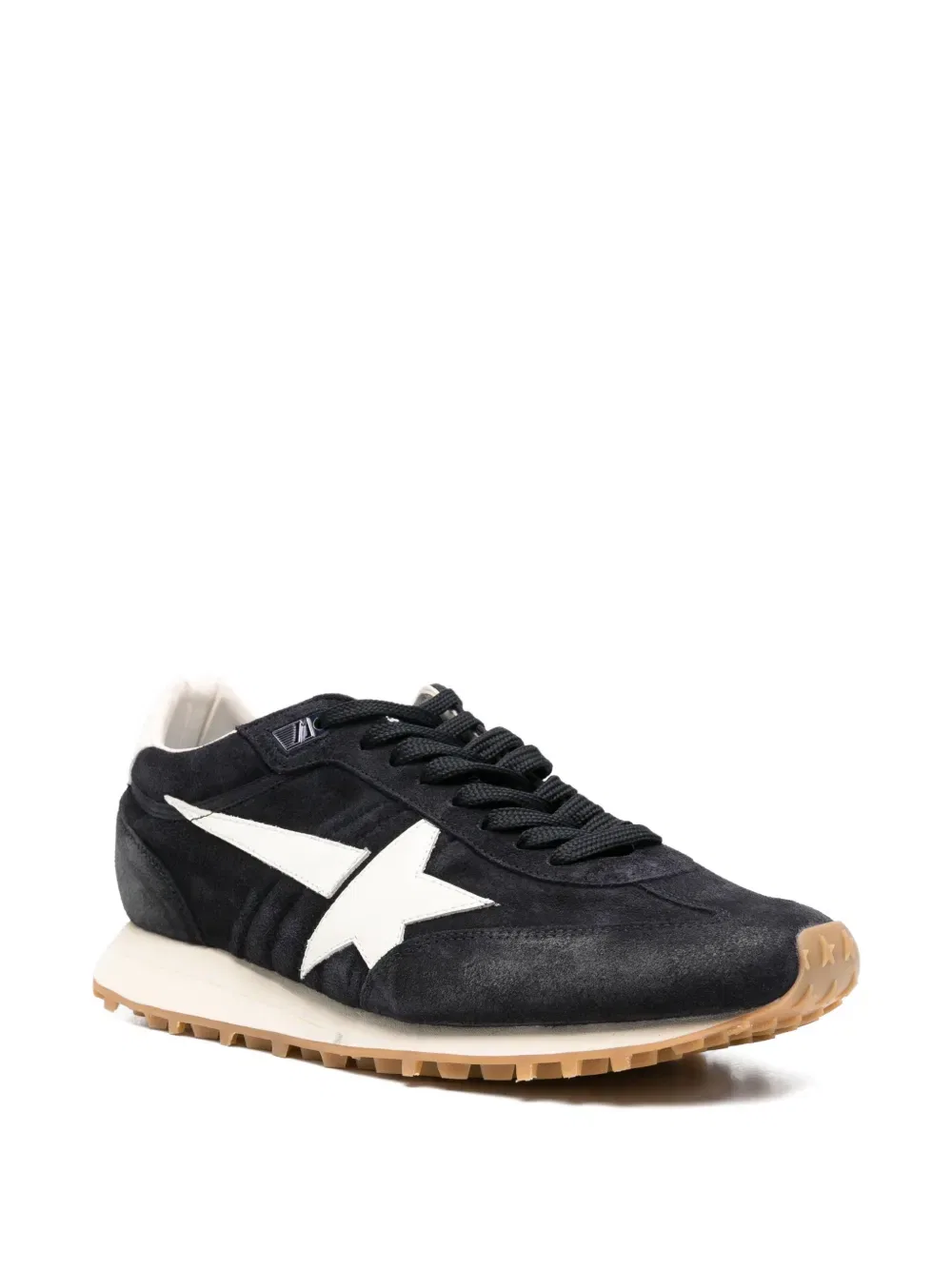 Замшевые кожаные кроссовки со звездами Golden Goose, черный — фото 2
