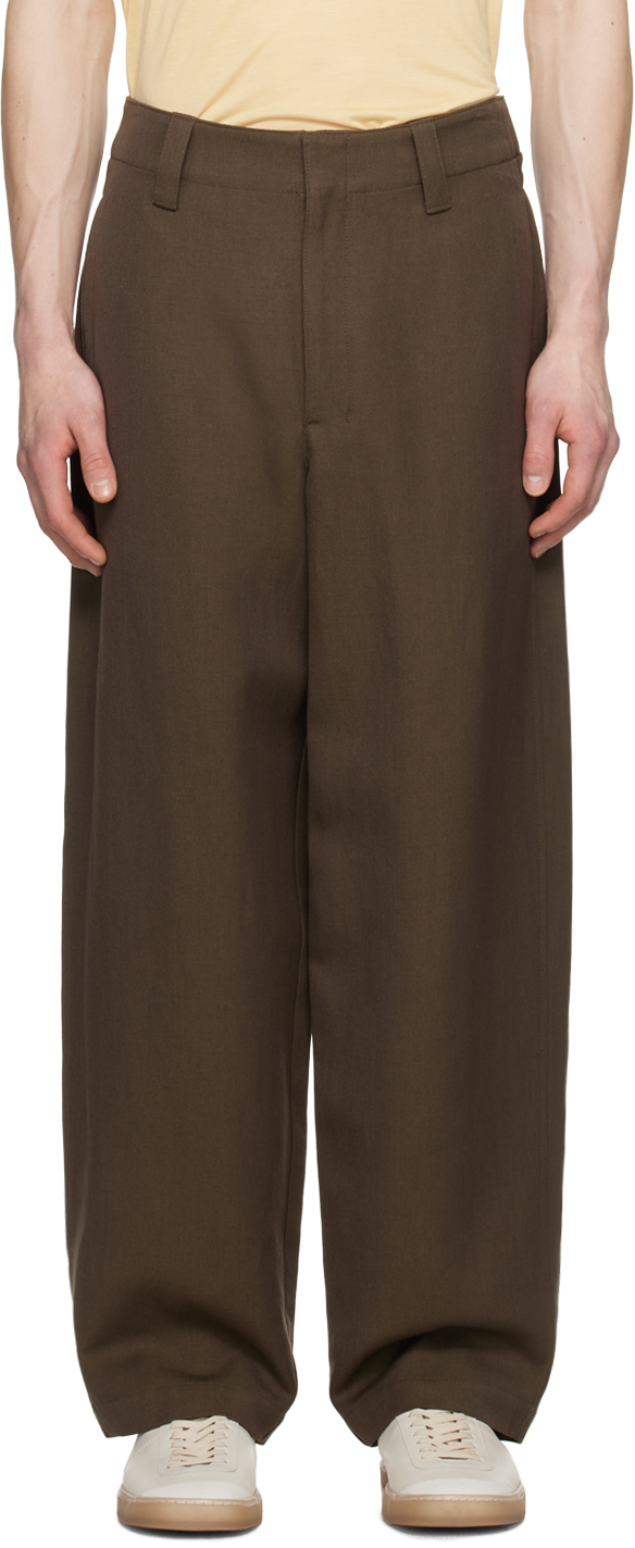 

Коричневые брюки макси LEMAIRE, Khaki brown