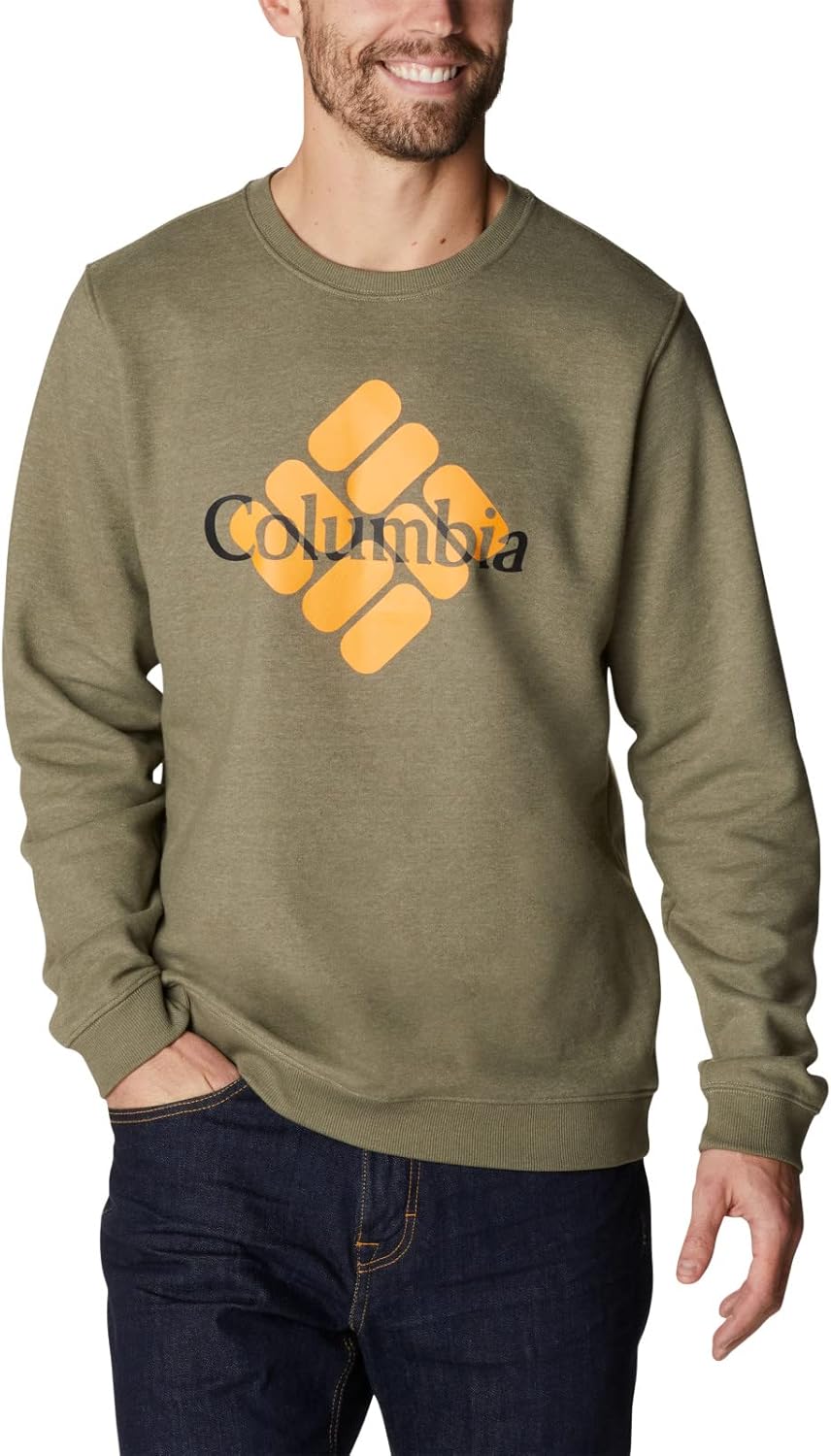 

Толстовка Columbia Men's Hart Mountain Graphic Crew, Stone Green Heather/Gem Graphic