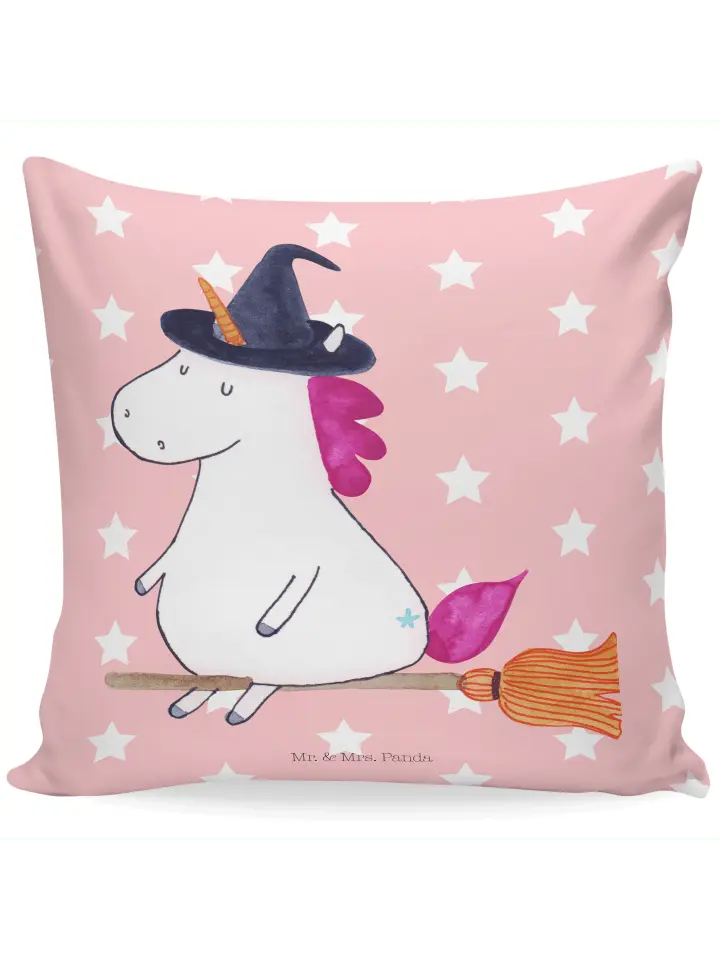 

Подушка Mr & Mrs Panda 40x40 Einhorn Hexe, цвет rot pastell