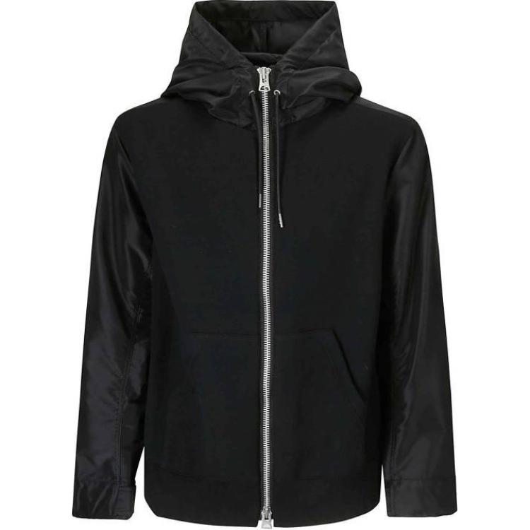 

Sacai Нейлоновая твиловая худи с губчатой подкладкой, Black