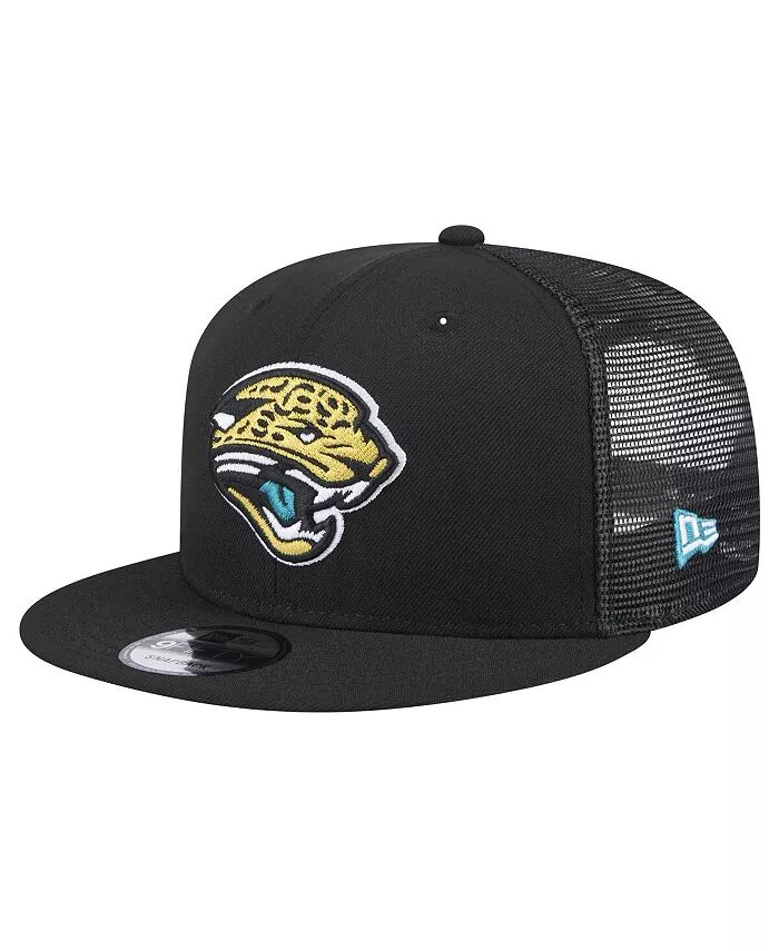 

Мужская черная бейсболка с логотипом Jacksonville Jaguars Throwback Trucker 9FIFTY Snapback New Era
