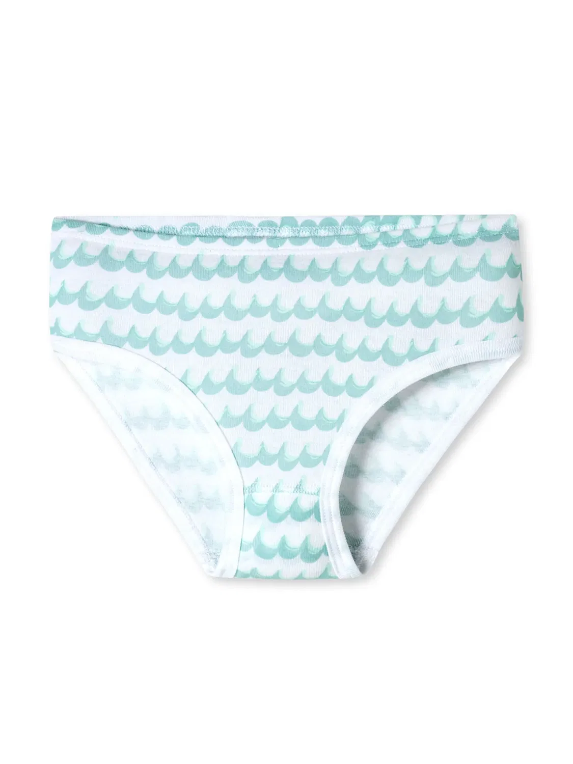 Трусы Hüftslip из рибаны, хлопок, Schiesser, бирюзовый, белый — фото 2
