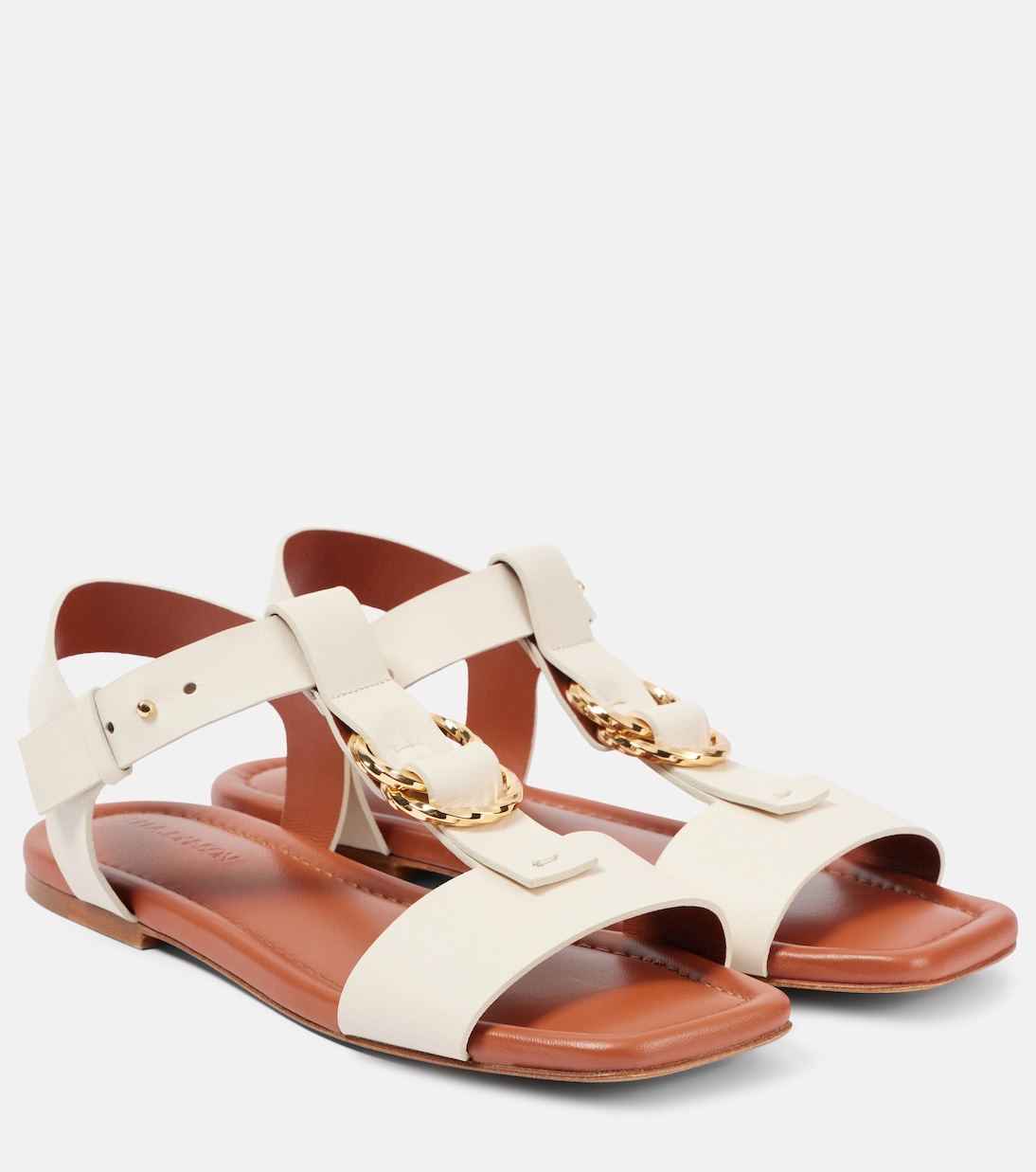 Сандалии из кожи Ними Ulla Johnson, Alabastro