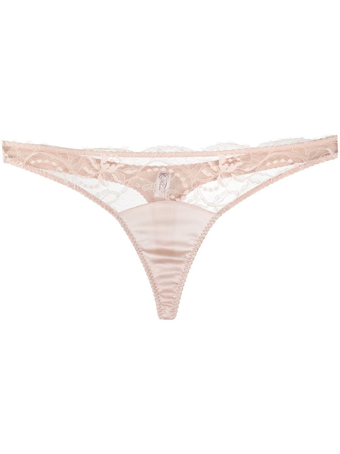 

Fleur Of England кружевные трусы-стринги Sig, нейтральный цвет