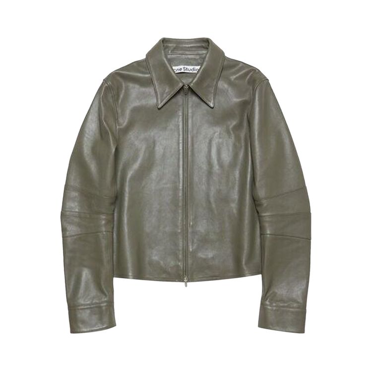 

Куртка Acne Studios Leather Jacket 'Dusty Green', зеленый