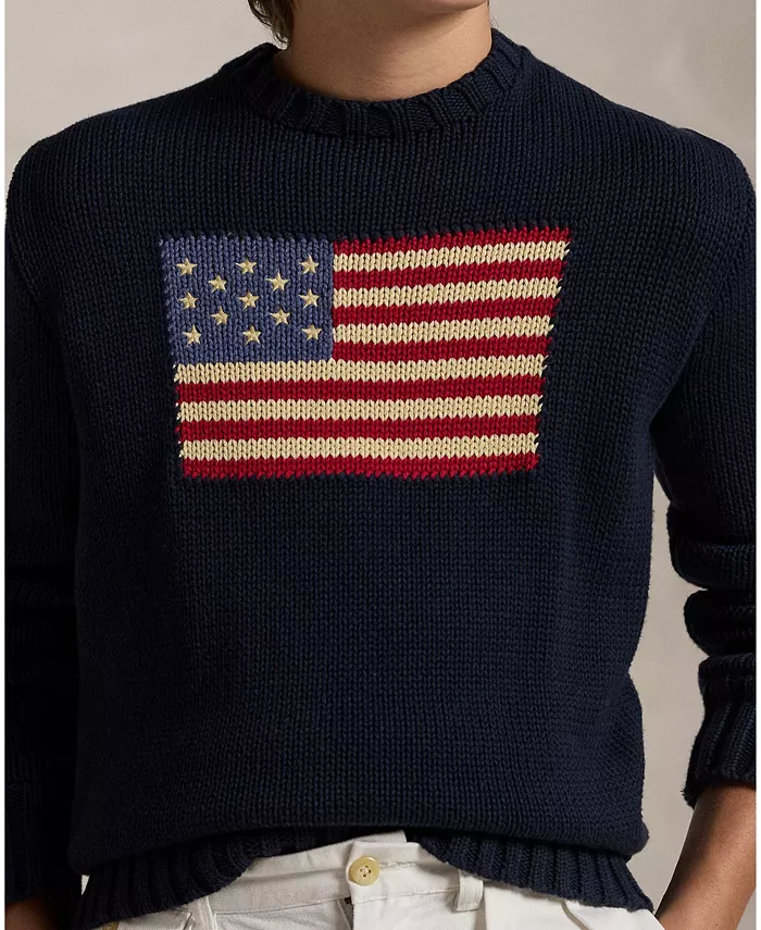 Свитер The Iconic Flag для старших мальчиков Polo Ralph Lauren, синий — фото 4