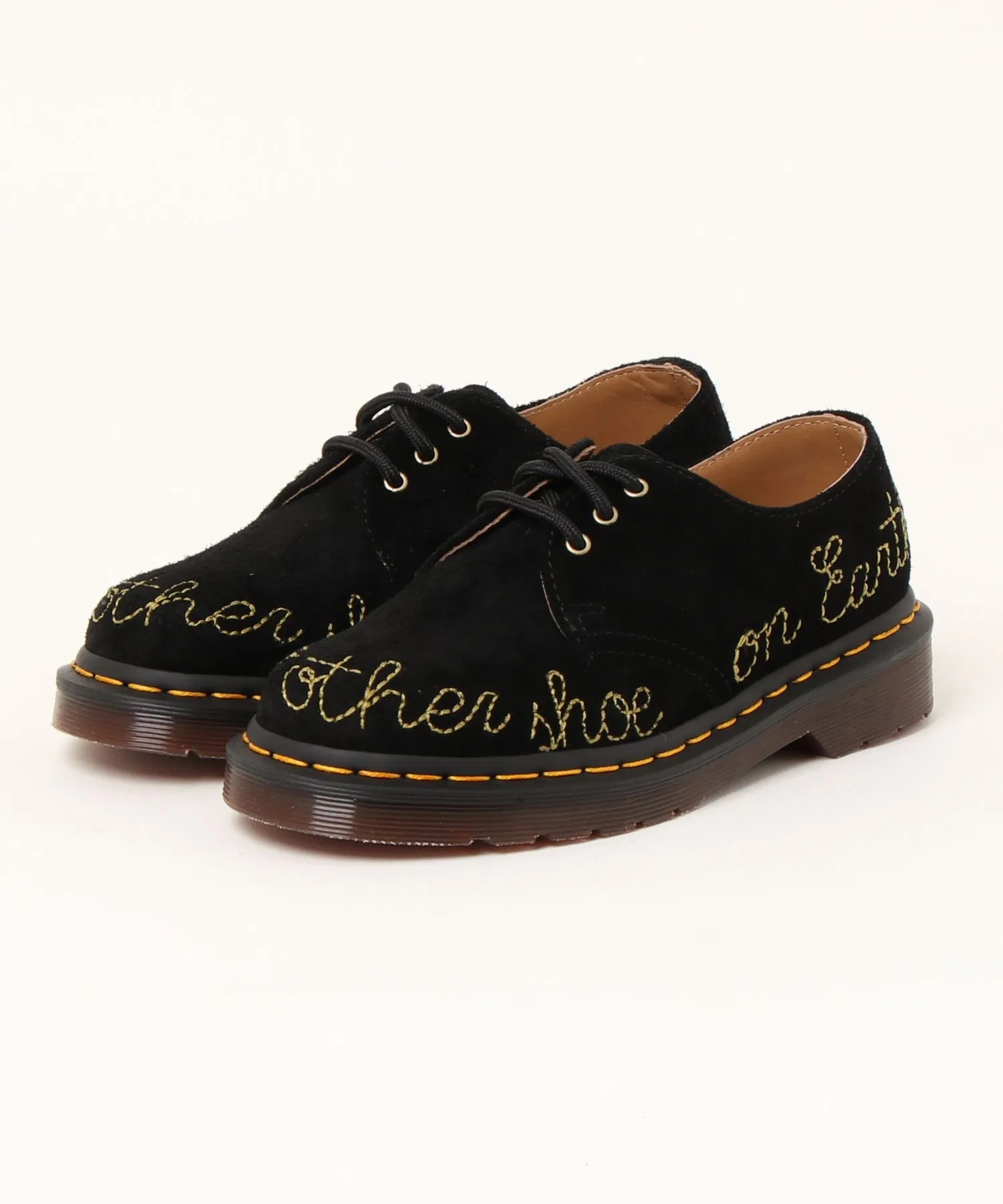 Мужские ботинки Dr. Martens 1461 3 Hole из замши чёрные
