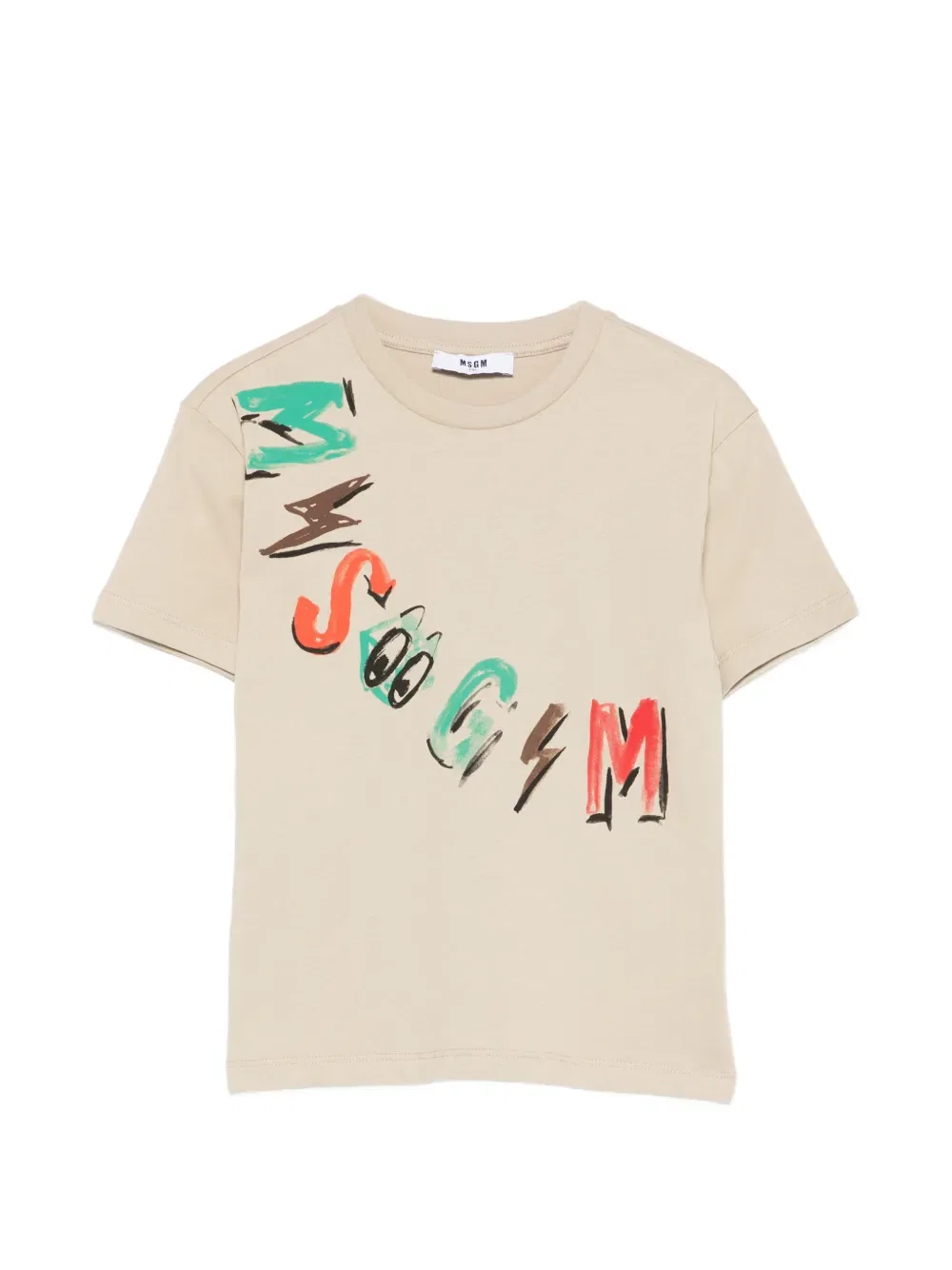 Футболка с логотипом Msgm Kids, нейтральный
