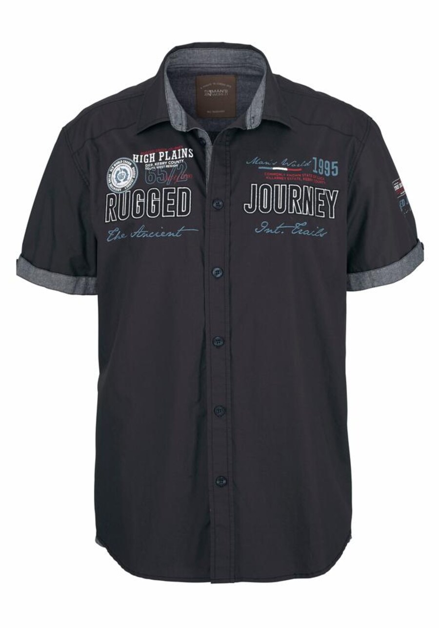 

Рубашка на пуговицах Comfort fit Man's World, цвет Night blue/Light blue