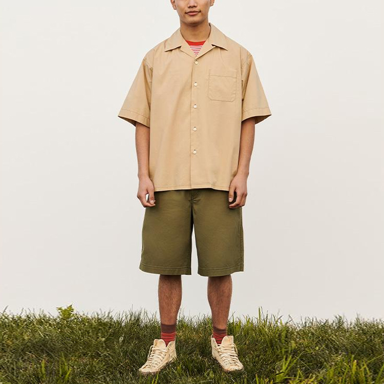 X Marni Широкие Боксерские Шорты UNIQLO, Темно-Оливковый — фото 3