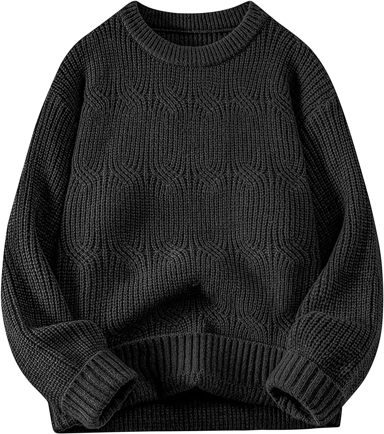 

Мужской свитер с косой вязкой, оверсайз, винтажный