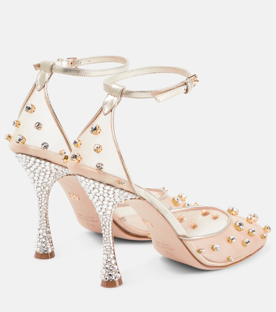Туфли-лодочки из декорированной сетки Giambattista Valli, Nude — фото 3
