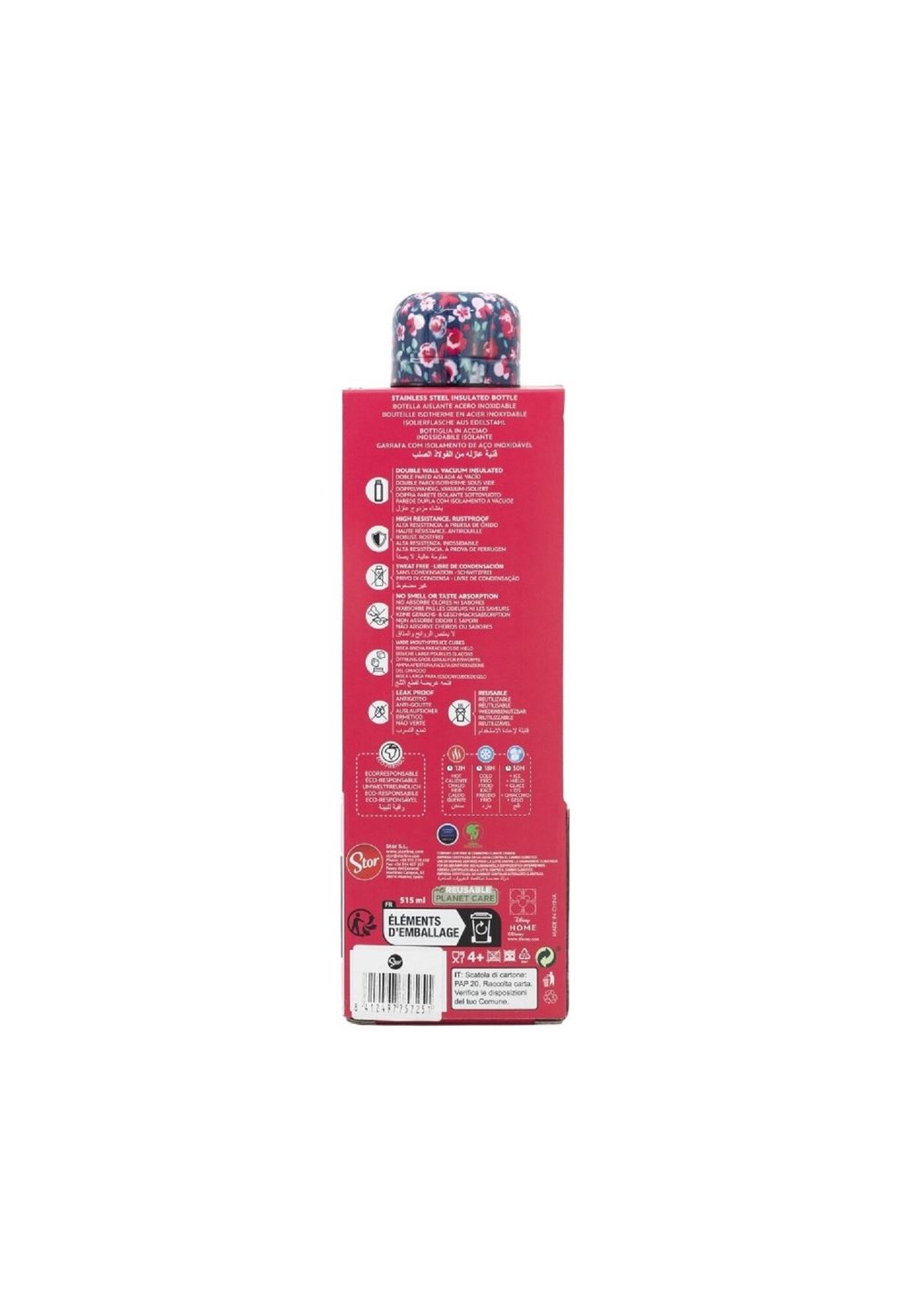 

Розовая термобутылка из изолированной нержавеющей стали Minnie Mouse Disney