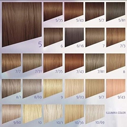 Перманентная краска для волос Illumina 5/43 Светло-красный, золотой, коричневый, 60 мл, Wella — фото 2