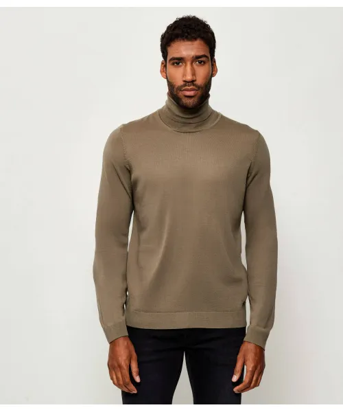 

Шерстяная водолазка Musso-p Slim fit Boss, коричневый