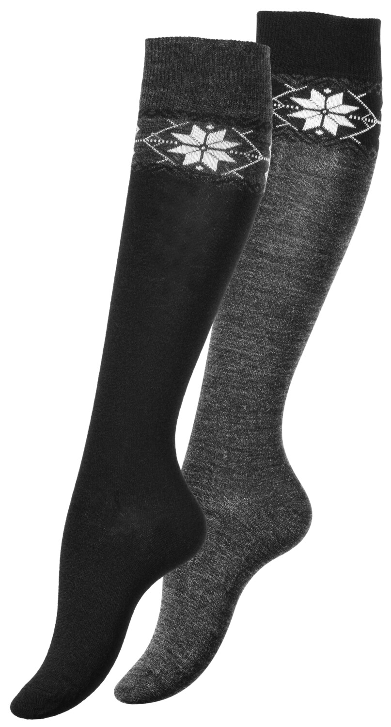 

Носки Yenita 2 шт Damen Winter Kniestrümpfe, черный