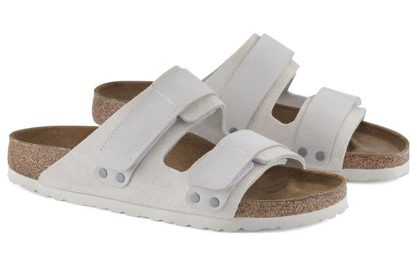 Тапочки uji nubuck leather/suede narrow fit 'antique white' Birkenstock, белый — фото 3