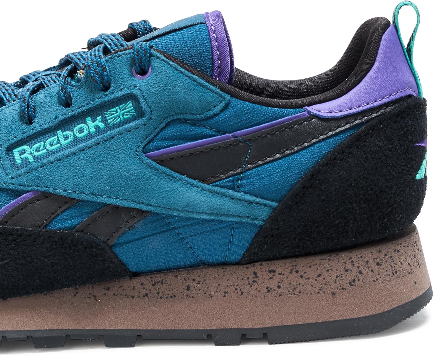 Классические кожаные кроссовки для взрослых, унисекс V1 Reebok, черный/синий/коричневый — фото 4