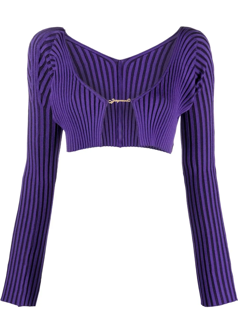 

Укороченный кардиган La Maille Pralu JACQUEMUS, фиолетовый