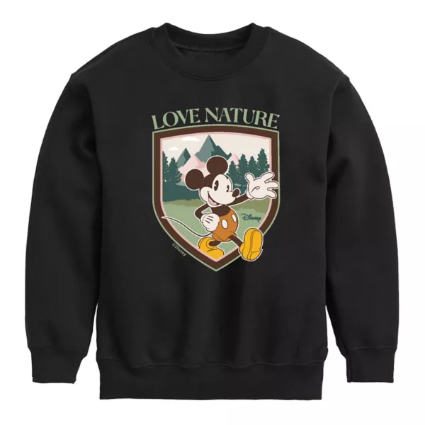 

Флисовая толстовка с Микки Маусом для мальчиков 8-20 лет Love Nature Disney, черный