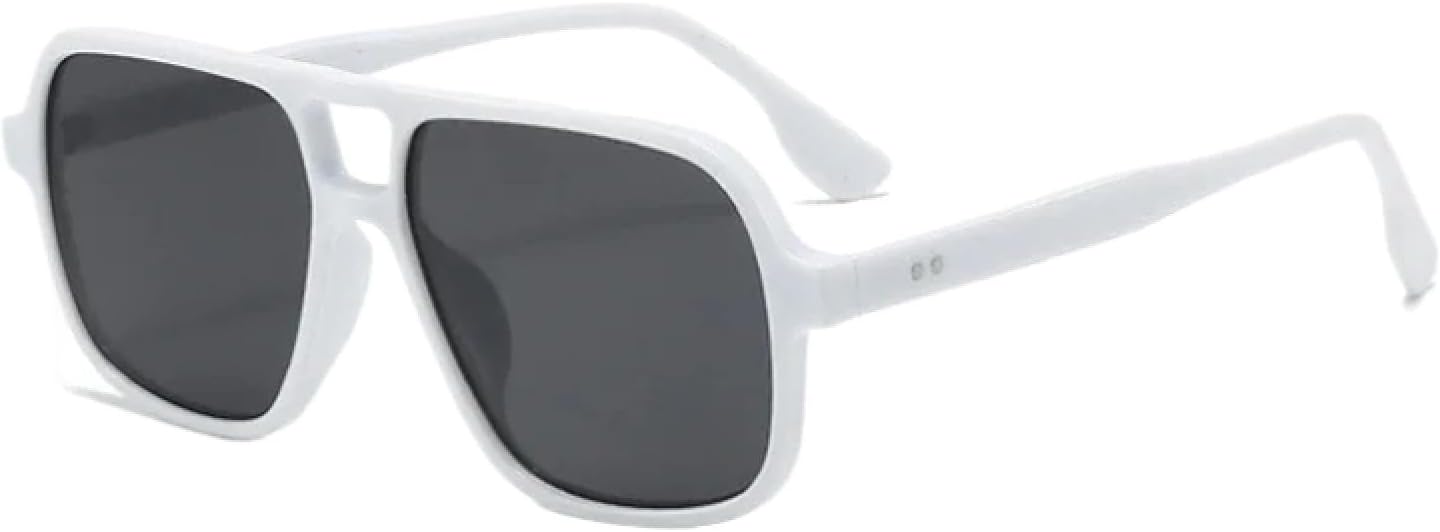 

Солнцезащитные очки с защитой от УФ-излучения UV400 | Панк-стиль, увеличенная оправа | Для женщин и мужчин, для занятий спортом на открытом воздухе и вождения DSVIGF, White Black