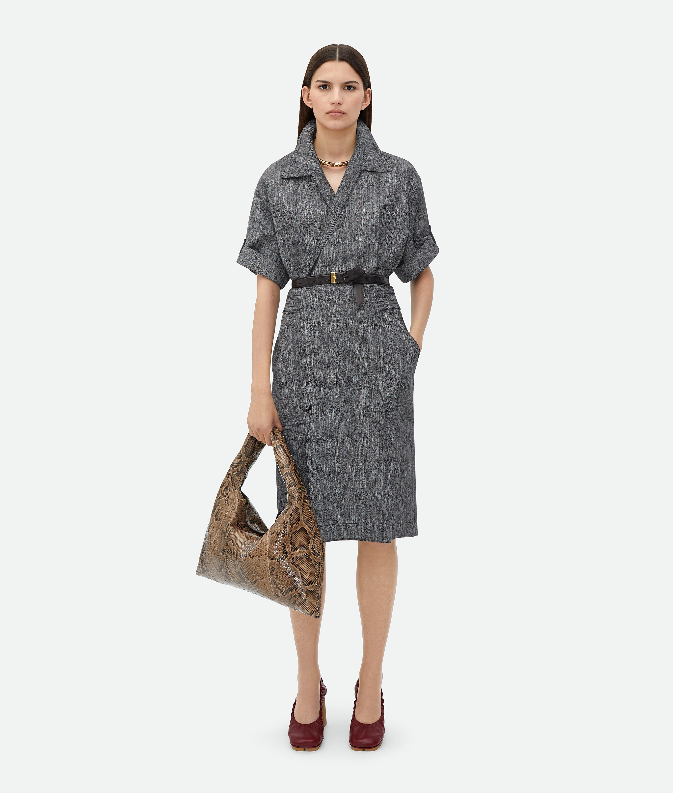 

Платье из вискозы и шелка Bottega Veneta