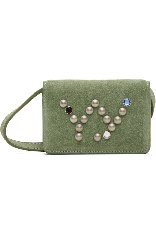 

Open Yy Зеленый кошелек из микрозамши с заклепками