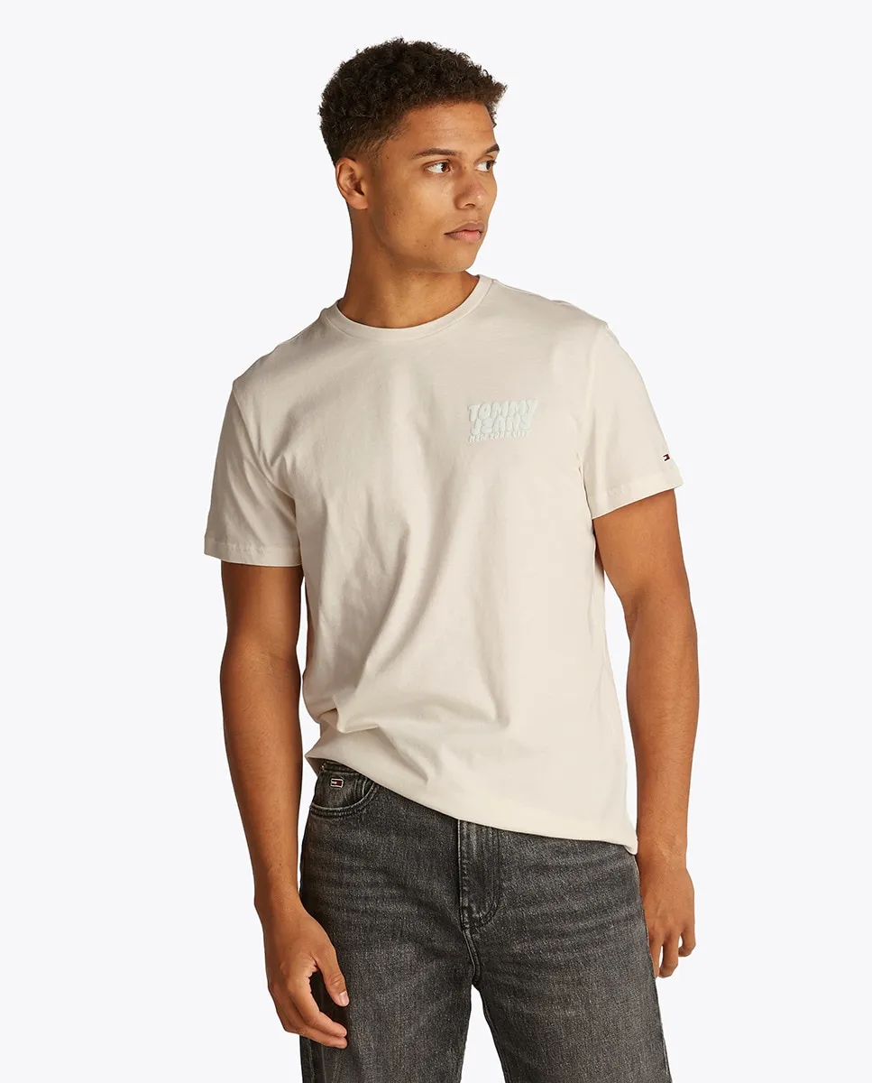 

Футболка мужская облегающая с короткими рукавами Tommy Jeans, белый
